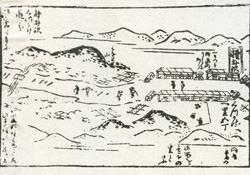 宝暦6（1756）年ごろの軽井沢（木曽路安見絵図）