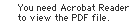 You need Acrobat Reader to view the PDF file. 