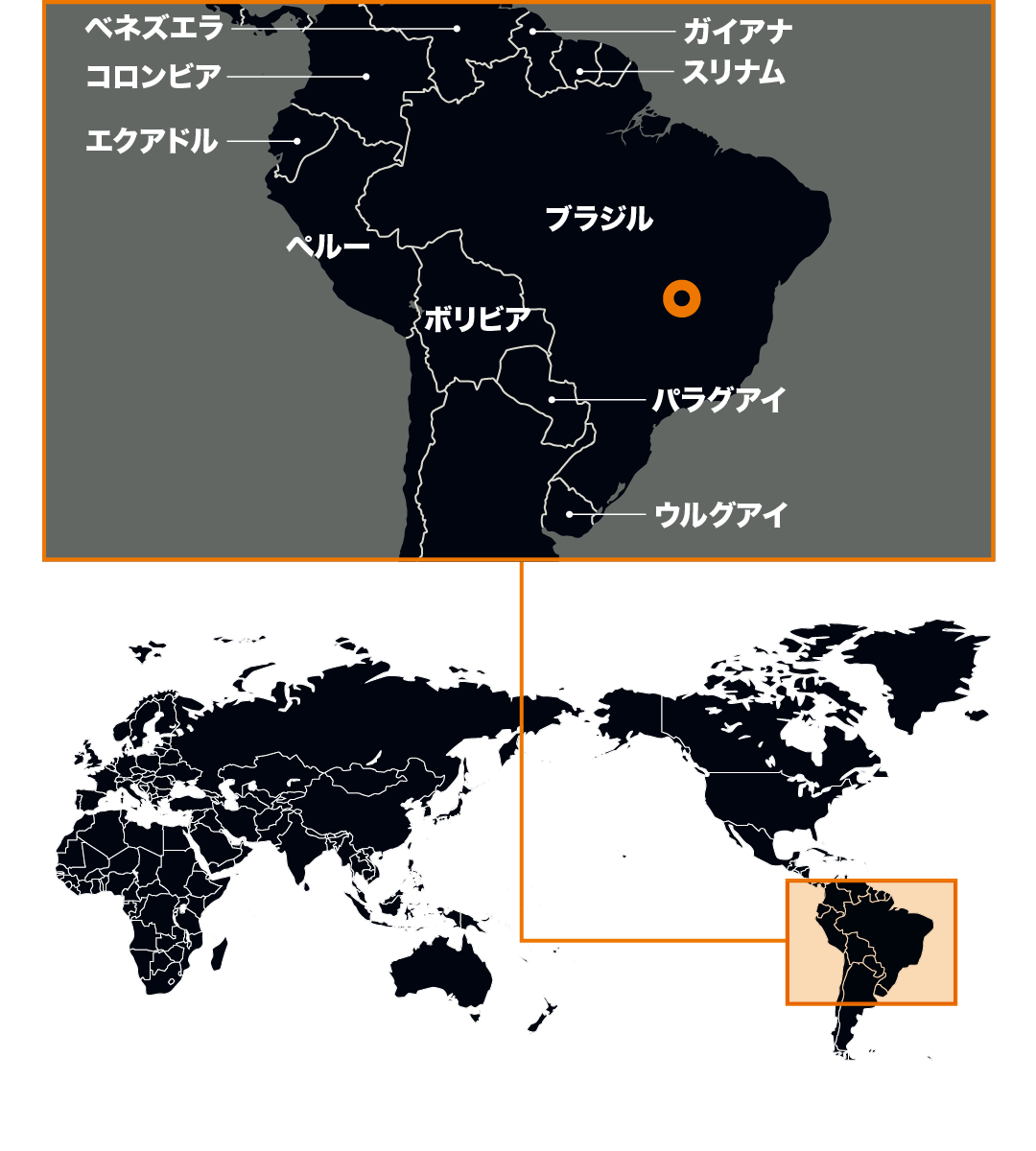 地図：ブラジリア，ブラジル