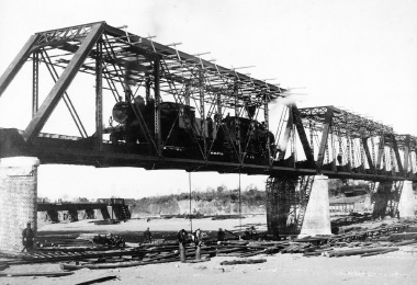 図版：日本鉄道会社第一区線，烏川橋梁架替工事　1912年