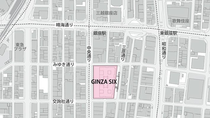 GINZA SIX 周辺地図