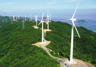図版：広川明神山風力発電所（和歌山県2008年竣工）