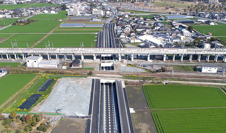 図版：完成した県道柳川筑後バイパス