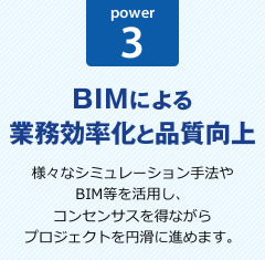 power3:BIMによる業務効率化と品質向上