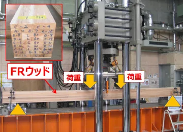 図版：純木質耐火集成材（FRウッド：Fire Resistant Wood）