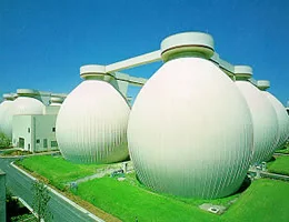 図版：横浜市北部第二処理場 PC卵形消化槽