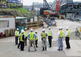 On a tour of a civil engineering site