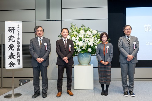 Group photograph of research presenters