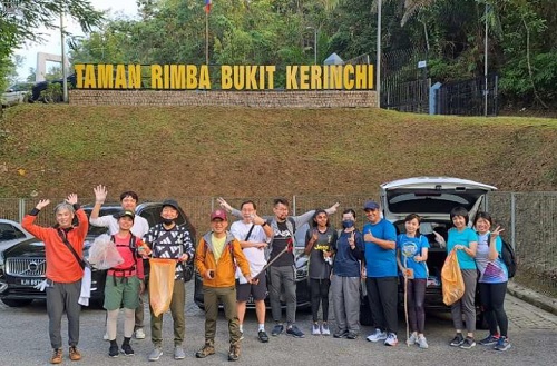 Gathering in the nature park