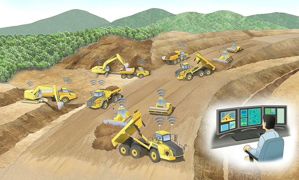 Illustration of A4CSEL in operation during construction work