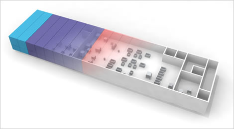 Image of biopharmaceutical manufacturing facility utilizing modularization technologies