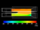 Detailed simulation of indoor airflow distribution
