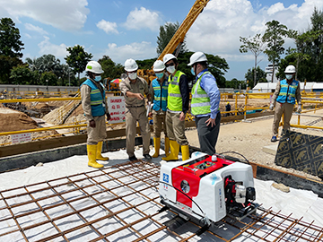 On-site demonstration of construction robotic technologies