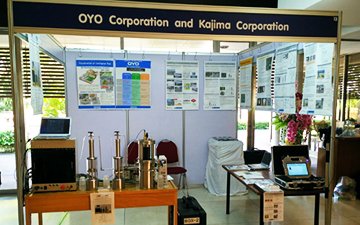 Image:Kajima booth jointly with OYO Corporation