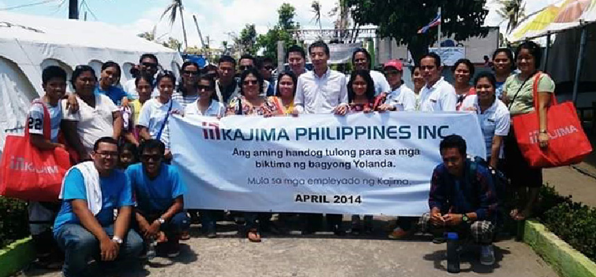 Donating necessities to elementary and junior high schools on Leyte Island