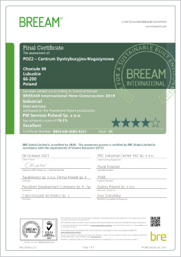 BREEAM Certificate