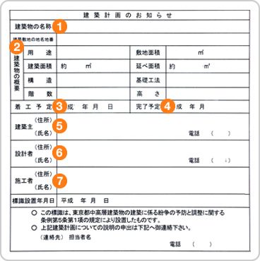 建築計画のお知らせ