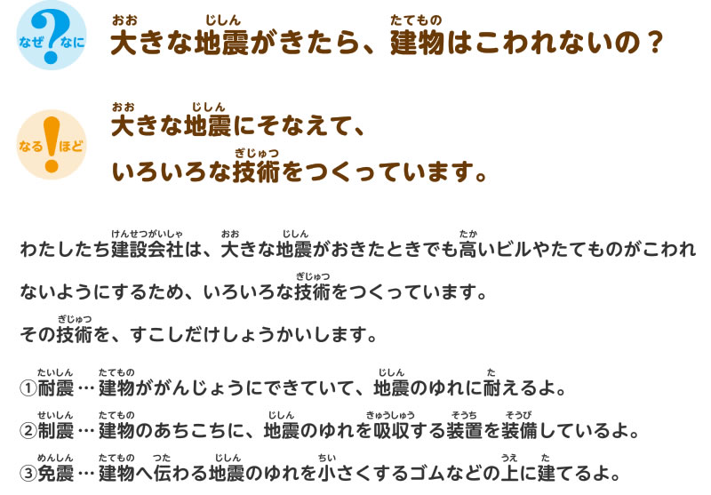 大きな地震がきたら 高いビルは大丈夫なの 土木と建築ってなに 鹿島建設株式会社