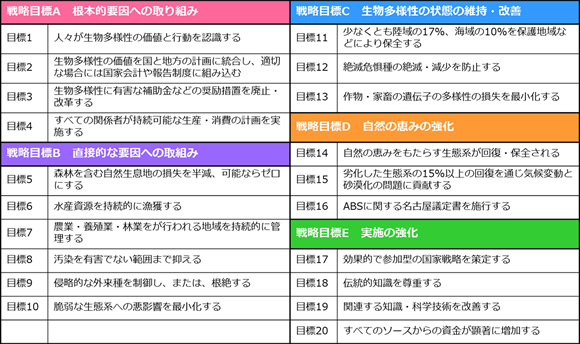 図版：愛知ターゲット