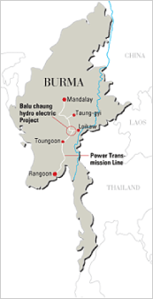地図：ビルマ（現ミャンマー）