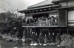 深川鹿島邸での新年会（大正3年）