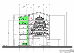 素屋根断面図