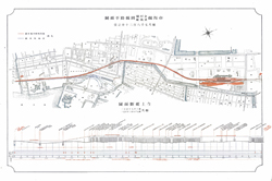 市街線平面図　出典：『東京市街高架鉄道建築概要』