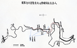 赤い線が軽便鉄道