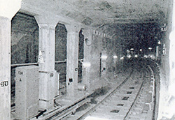 図版：開通した地下鉄丸ノ内線中野新橋工区（1961年）