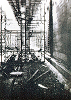 図版：名古屋地下鉄東新町工区床付完了後3段梁施工中（1961年）