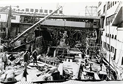 増築工事陸棚仮設並びに配筋着手1938年2月15日