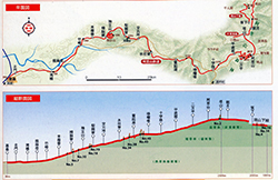 阿里山森林鉄道／平面図、断面図（出典：『日本鉄道旅行地図帳　歴史編成―朝鮮・台湾』（新潮社））