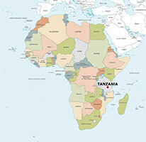 タンザニア位置図