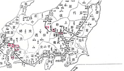 全国鉄道路線図官報第1768号付録（明治22年5月24日）鉄道史録会『史料鉄道時刻表①』（1981年）