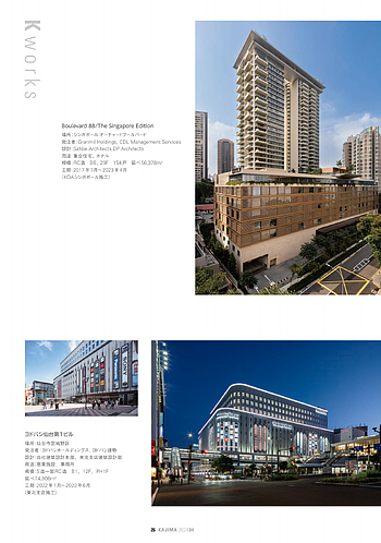 月報KAJIMA 2024年4月号 ―― K works Boulevard 88/The Singapore 月報KAJIMA 2024年4月号 ―― K works Boulevard 88/The Singapore