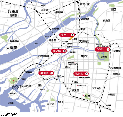 大阪市内MAP