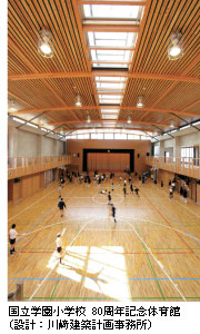 国立学園小学校 80周年記念体育館（設計：川崎建築計画事務所）