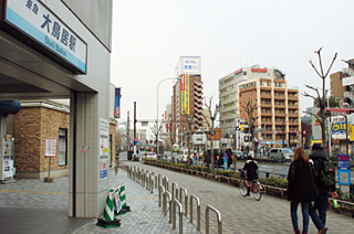 写真：現在の大鳥居駅付近