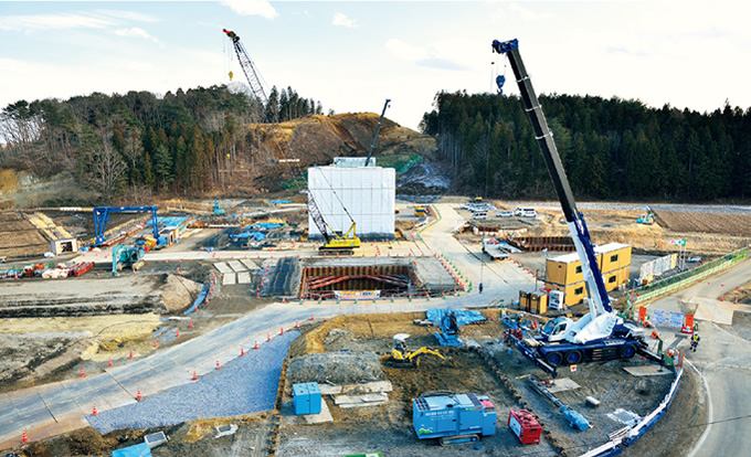 写真：橋梁下部工事（野田村）