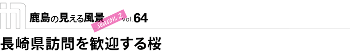 長崎県訪問を歓迎する桜