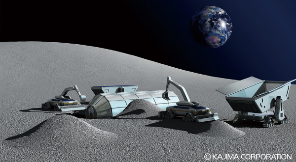 図版：月面での施工イメージ