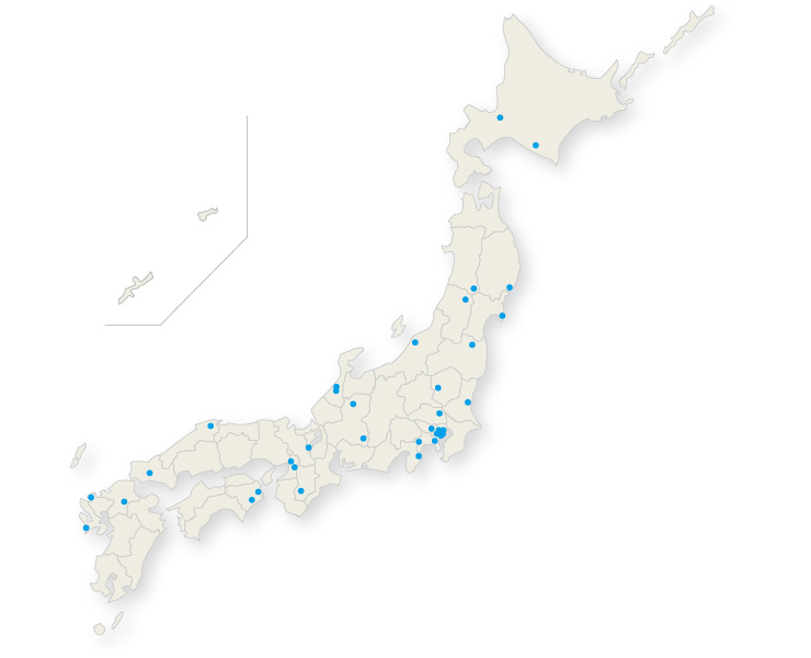 図版：当社の光ファイバ実適用状況