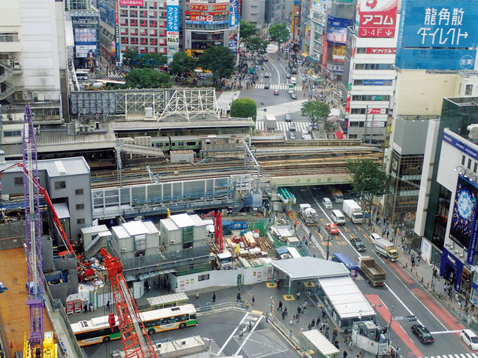 写真：2018年4月時点の渋谷駅周辺（現場撮影）