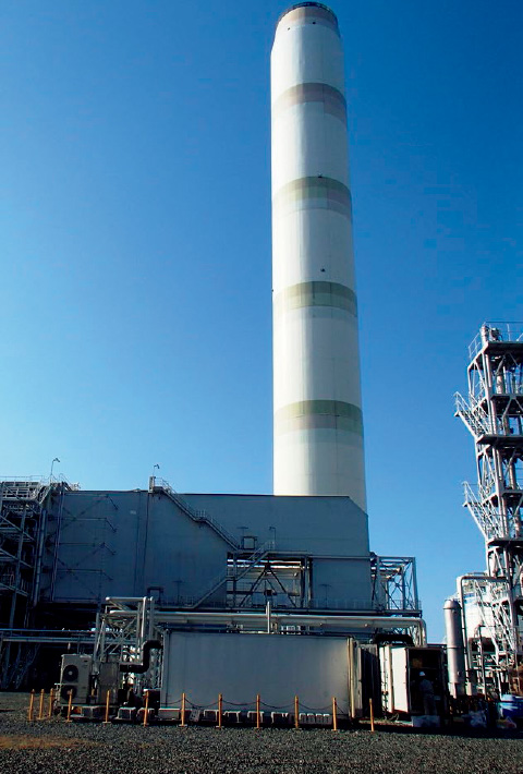 図版：スイコムの生産拠点中国電力三隅発電所（島根県浜田市）