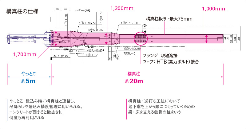 図版：構真柱の仕様