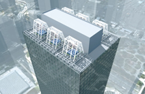 図版：「新宿三井ビルディング」屋上へのD3SKY設置イメージ