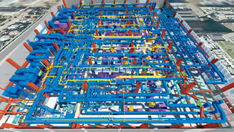 図版：4月，新会社グローバルBIMを設立，10月にはBIM専業会社を新たに買収した
