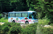 写真：直島，島内各地区をめぐるには町営バスが便利