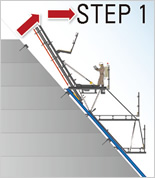 図版：STEP1　脱型・水平移動