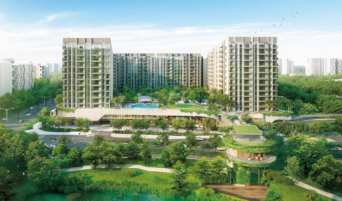 写真：シンガポール，ウッドレイ住宅・商業複合開発